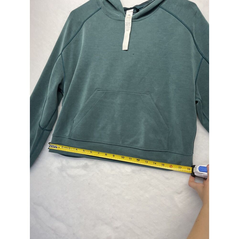 Lululemon Softstreme Hoodie Storm Teal size 6 athletic womens active wear hoodie - Picture 6 of 8